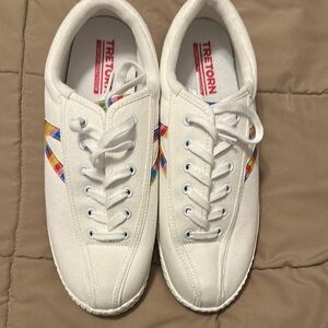 Tretorn White Rubber Sole Sneakers